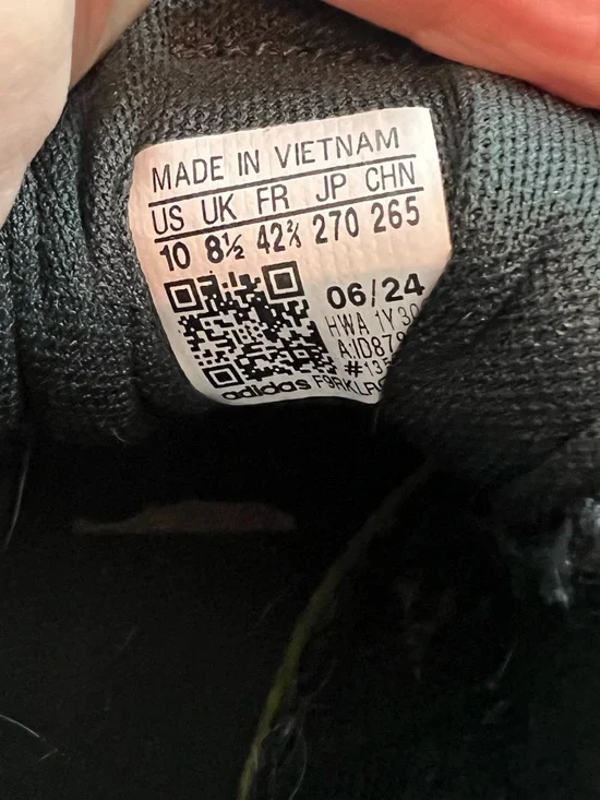 Adidas VL Court 3.0 Black Sneakers White Stripes and Brown Sole Women’s 10 - Picture 7 of 8